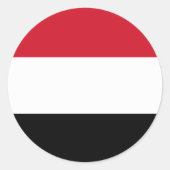 Jemen vlag ronde sticker (Voorkant)