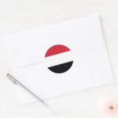 Jemen vlag ronde sticker (Envelop)