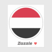 Jemen Vlag Ronde Sticker (Vel)