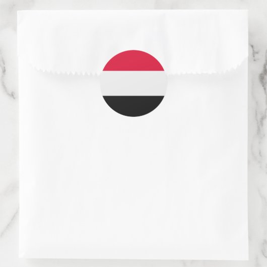 Jemen vlag ronde sticker (Tas)