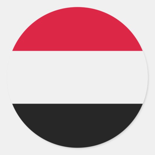 Jemen vlag ronde sticker (Voorkant)