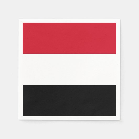 Jemen vlag servetten (Voorkant)