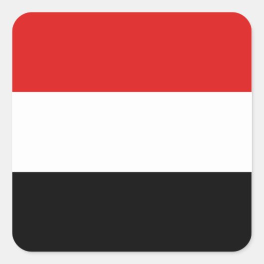 Jemen Vlag Sticker (Voorkant)