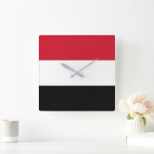 Jemen vlag vierkante klok (Huis)