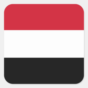 Jemen vlag vierkante sticker