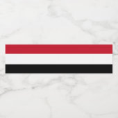Jemen vlag waterfles etiket (Enkel label)