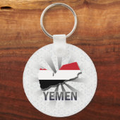 Jemen vlaggenkaart 2.0 sleutelhanger (Voorkant)