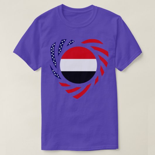 Jemenitische Amerikaanse multinationale patriot vl T-shirt (Design voorkant)