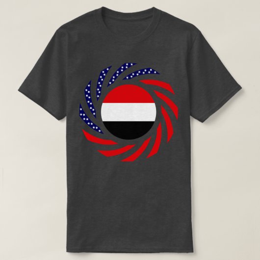 Jemenitische Amerikaanse multinationale patriotsvl T-shirt (Design voorkant)