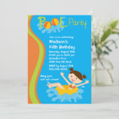 Jemenitische feestdag in CUTE Girl's Pool Kaart (Staand voorkant)