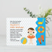 Jemenitische feestdag in CUTE Girl's Pool Kaart (Staand voorkant)