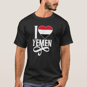Jemenitische trots Ik hou van Jemenitische vlag bi T-shirt