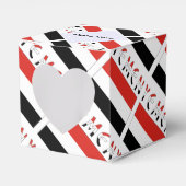 Jemenitische vlag betegeld met zwarte personalisat bedankdoosjes (Voorkant Zijde)