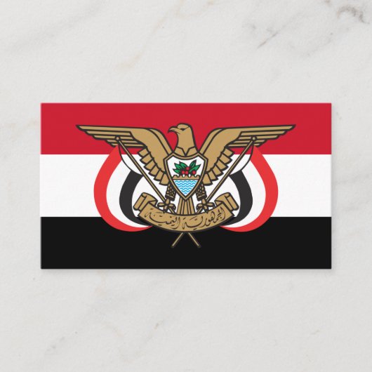 Jemenitische vlag en Embleem, vlag van Jemen Visitekaartje (Voorkant)