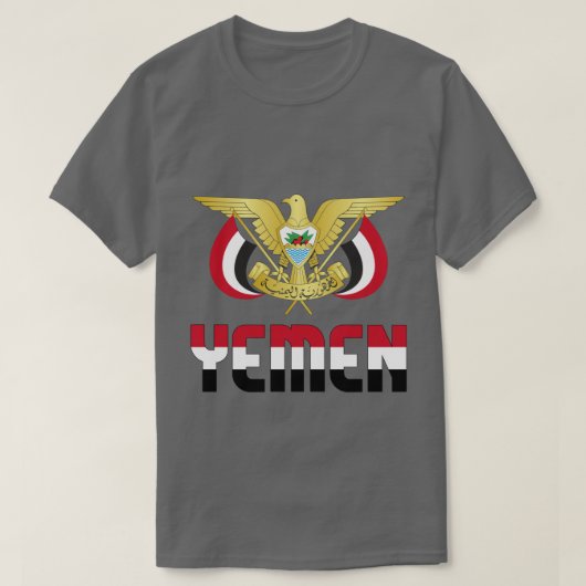 Jemenitische vlag en wapenschild t-shirt (Design voorkant)