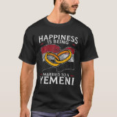 Jemenitische vlag Jemenitisch huwelijk T-shirt (Voorkant)