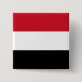 Jemenitische vlag vierkante button 5,1 cm (Voorkant)