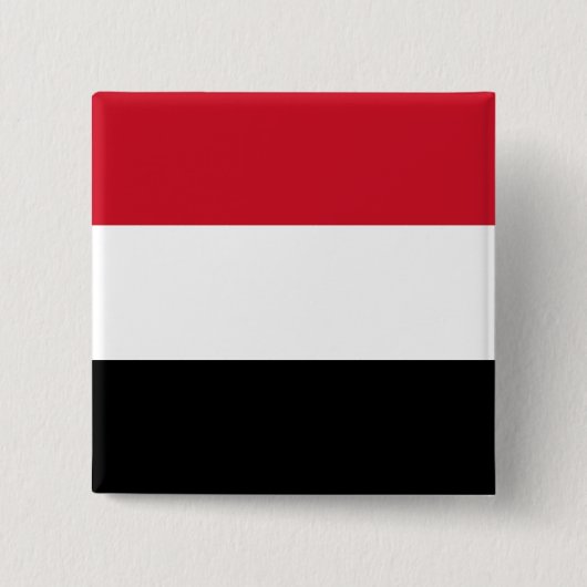 Jemenitische vlag vierkante button 5,1 cm (Voorkant)