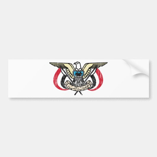 Jemenitische wapenschild bumpersticker (Voorkant)