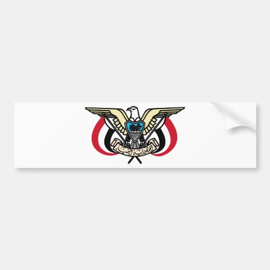 Jemenitische wapenschild bumpersticker (Voorkant)
