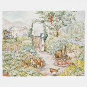 Jemima plas eend in de tuin fleece deken (Voorkant (Horizontaal))