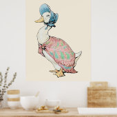 Jemima Puddle Duck Beige Background Poster (Keuken)