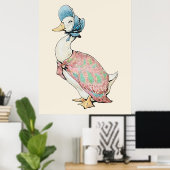 Jemima Puddle Duck Beige Background Poster (Thuiskantoor)