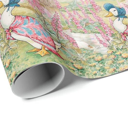 Jemima Puddle Duck bij het meer Cadeaupapier (Rol Hoek)