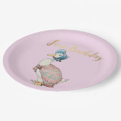 Jemima Puddle Duck "First Birthday" Tekst Papieren Bordje (Gekanteld)
