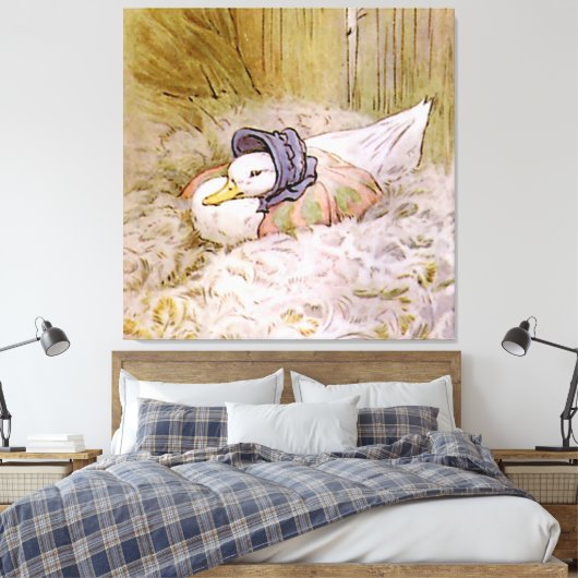 Jemima Puddle-Duck Hatching Haar Eieren Door Beatr Canvas Afdruk (Insitu (Slaapkamer))