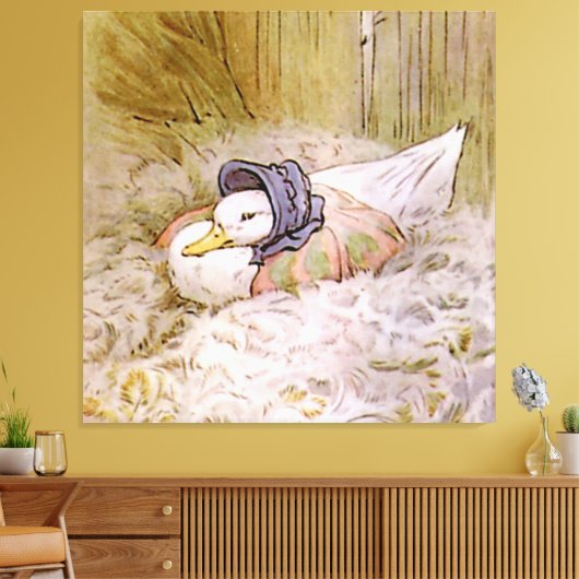 Jemima Puddle-Duck Hatching Haar Eieren Door Beatr Canvas Afdruk (Insitu (Woonkamer))