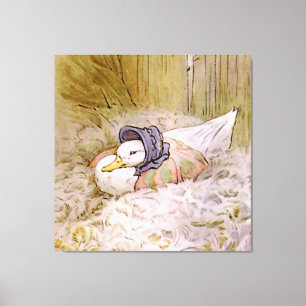Jemima Puddle-Duck Hatching Haar Eieren Door Beatr Canvas Afdruk