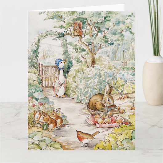 Jemima Puddle Duck in de tuin van Mr. Mc Gregor Kaart (Voorkant)