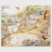 Jemima Puddle Duck loopt met Fox Cadeaupapier (Vlak)