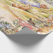 Jemima Puddle Duck loopt met Fox Cadeaupapier (Hoek)