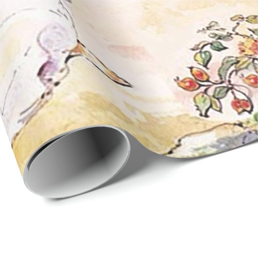 Jemima Puddle Duck loopt met Fox Cadeaupapier (Rol Hoek)