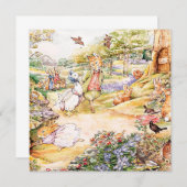 Jemima Puddle Duck loopt met Fox Kaart (Voorkant / Achterkant)