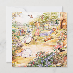 Jemima Puddle Duck loopt met Fox Kaart