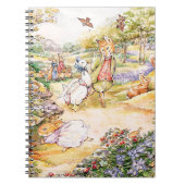 Jemima Puddle Duck loopt met Fox Notitieboek (Voorkant)