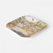 Jemima Puddle Duck loopt met Fox Papieren Bordje (Gebogen)