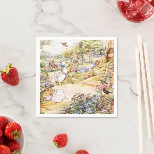 Jemima Puddle Duck loopt met Fox Servet (Insitu)