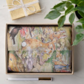 Jemima Puddle Duck loopt met Fox Tissuepapier (Geschenk)