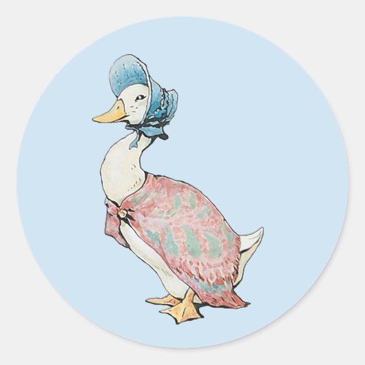 Jemima Puddle Duck Ronde Sticker (Voorkant)
