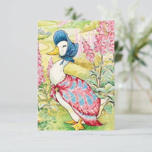“Jemima Puddle Duck” van Beatrix Potter Bedankkaart (Staand voorkant)