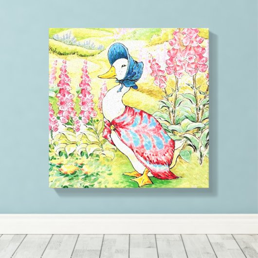 “Jemima Puddle Duck” van Beatrix Potter Canvas Afdruk (Insitu (Houten vloer))