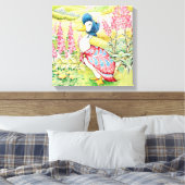 “Jemima Puddle Duck” van Beatrix Potter Canvas Afdruk (Insitu (Slaapkamer))