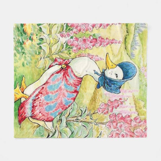 “Jemima Puddle Duck” van Beatrix Potter Fleece Deken (Voorkant (Horizontaal))