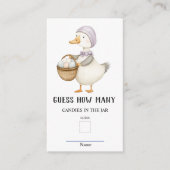 Jemima PuddleDuck Raad eens hoeveel Baby shower sp Informatiekaartje (Voorkant)