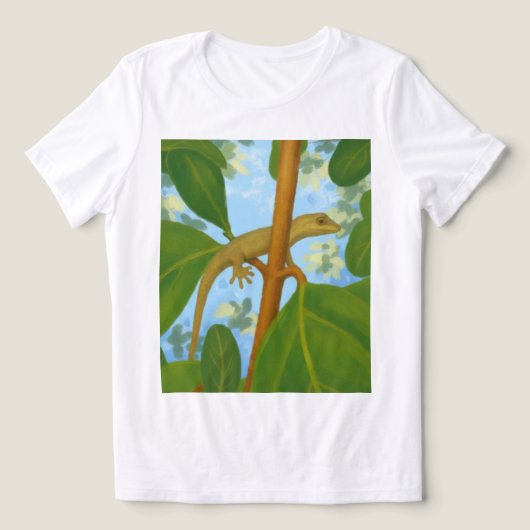 Jeminee! Gekko schilderen Tri-Blend Shirt (Design voorkant)