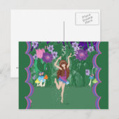 Jen het Briefkaart voor dansende ventilator (Voorkant / Achterkant)